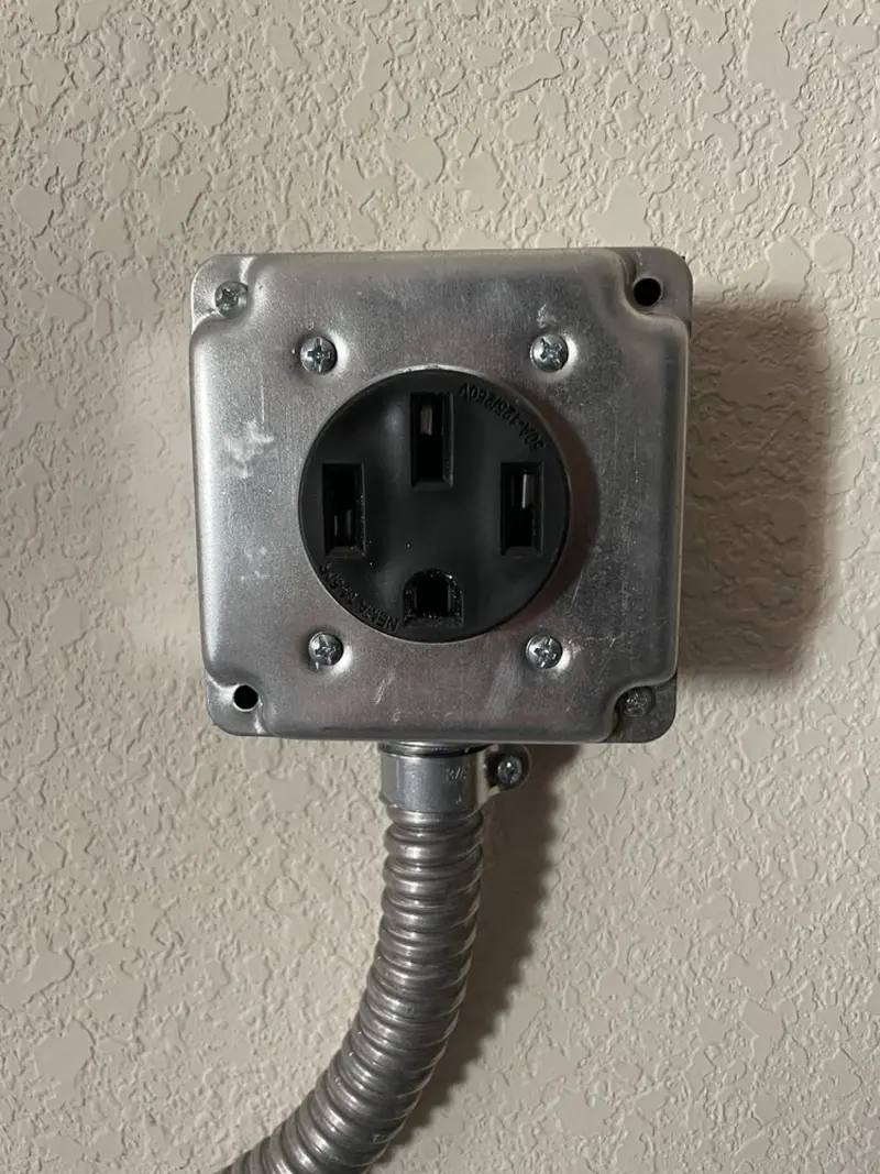 NEMA 14-50 outlet installed for Smart Home Electrical in Fairfield
